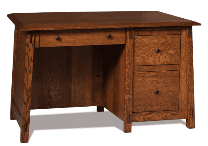 Colbran office desk with single pedestal and three drawers