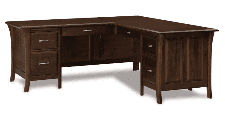 Ensenada corner desk with six drawers